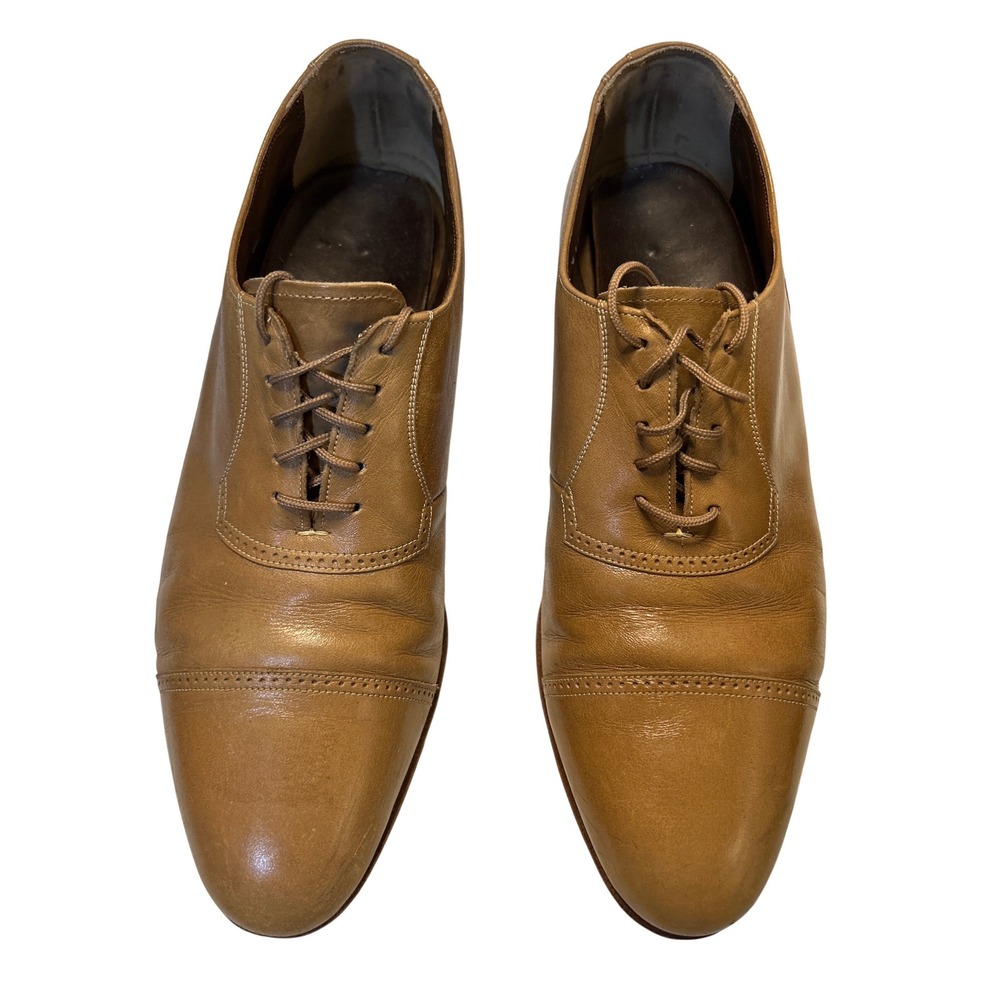 Florsheim Cap Toe Oxford Mens 9 D Tan Leather Good Designer Collection 541337